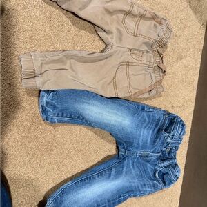 Gymboree Tan and Blue Kids Jeans